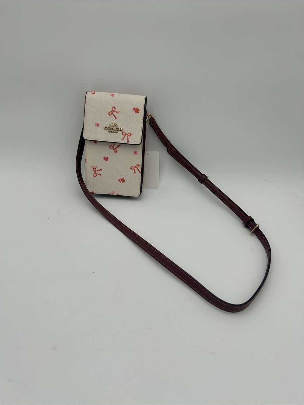 Coach North South Phone Crossbody With Bow Print CN780